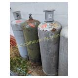 3 large propane tanks