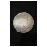 Sterling powder compact engraved "Aranka"