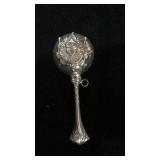 Sterling baby rattle marked 925