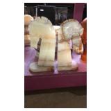 Marble horse bookends approx 12 inch tall