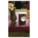 2 thick marble pieces. Vase is approx 11 inch