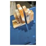 Marble Bookends. Base of one is missing