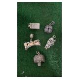 5 sterling charms