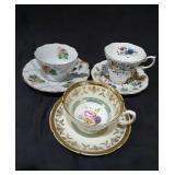 Tea Cups & Saucers set of 3. All marked refer to