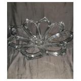 Beautiful Large Clear Glass Floral Shape Decore