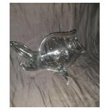 Large Clear Glass Fish 12Lx8H.