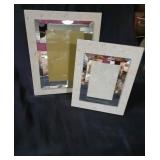 Heavy Marble Picture Frames x2 Large 9x11 & Small