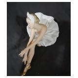 Porcelain Ballerina Marked 10" long