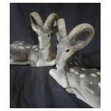 Pair of Rams marked Hand Painted 8x7 each