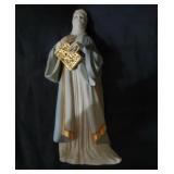 15" Porcelain Religious Statue marked