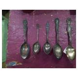 5 sterling spoons