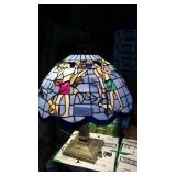 Egyptian stained glass lamp. Works