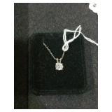 Sterling silver and cz necklace