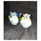 2 Porcelain Swans marked made in Occupied Japan