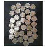 34 Buffalo Nickels Mixed Dates