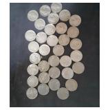 34 Buffalo Nickels Mixed Dates