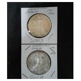 American Eagle 1oz Silver Dollar x2 2008 & 2003
