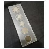 Set of 5 coins in order 1907, 1916, 1815,