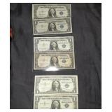 6 pc Silver Certicate 2 Bill