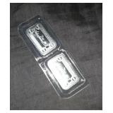 2pc Silver Town Bars 1 Troy oz .999 Fine Silver