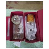 Pair of fancy candle holder. One assembly