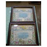 Pair of nautical Certificates
