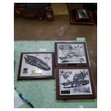 Group of 3 ship plaques