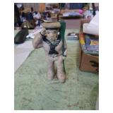 Small cast iron sailor bank