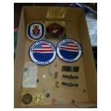 Group of Navy patches and pins