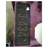 1923 Indiana license