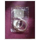 Pair of silver earrings.  Marked .925