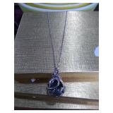 Silver essential oil pendant necklace.