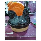 1 oven safe Hen On Nest crock (no marking).  1