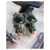 Pair of small, painted Modern cast iron