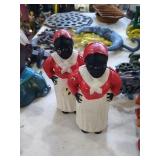 Pair of modern cast iron Americana banks