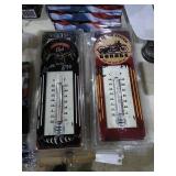 2 modern thermometers.