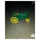 Modern metal john deere tractor