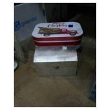 Pair of cute silver and christmas box