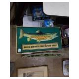 Metal south bend lures sign