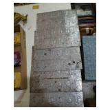 4 pieces of mule brown metal sheets 12x12 squares