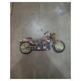 Metal motorcycle sign 23 inches long