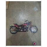 Metal motorcycle sign about 23 in