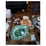 Flat of glassware, pitchers, and ashtrays