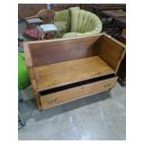 Oak hallway bench with drawer
20x30x44