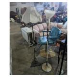 Two old standing lamps