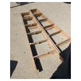 Two wooden step ladders