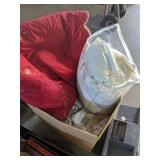 Large box of quilts and blankets