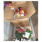 Tote & box if Tape, cards, new xmas towels, new