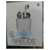 Wireless Airbuds with charging case. Product is