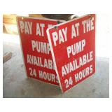 gas pump signs